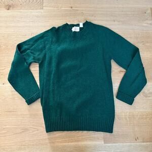 Indian Brand Sportswear - Crew Neck Wool Blend Sweater in Green